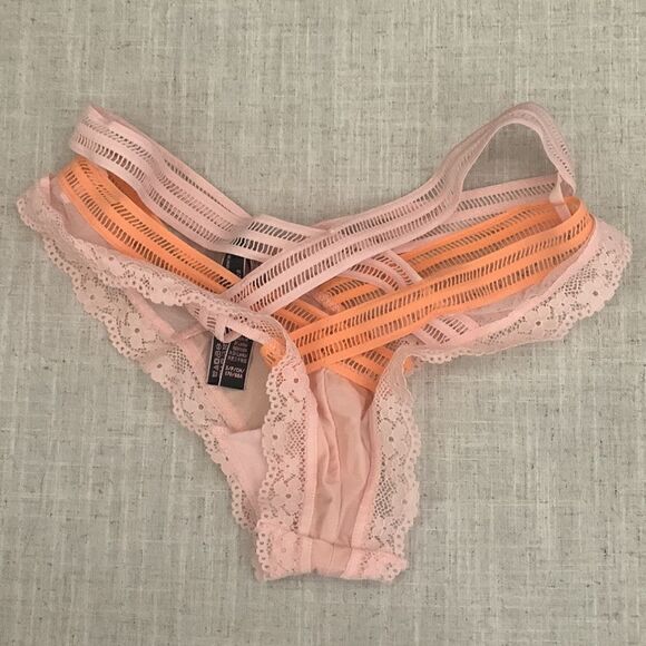 Victoria's Secret “Very Sexy” Cheeky Strappy Panty Satin  Bundle, NWOT, Small - Picture 4 of 4